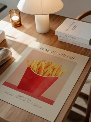 Pommes Frites Illustration Retro