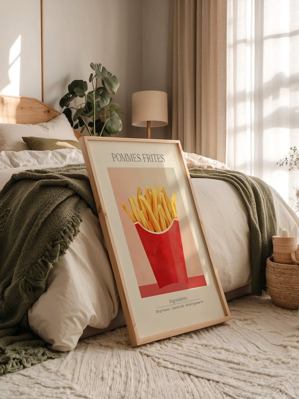 Pommes Frites Illustration Retro