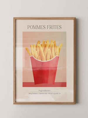 Pommes Frites Illustration Retro