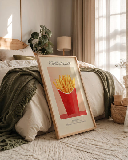 Pommes Frites Illustration Retro