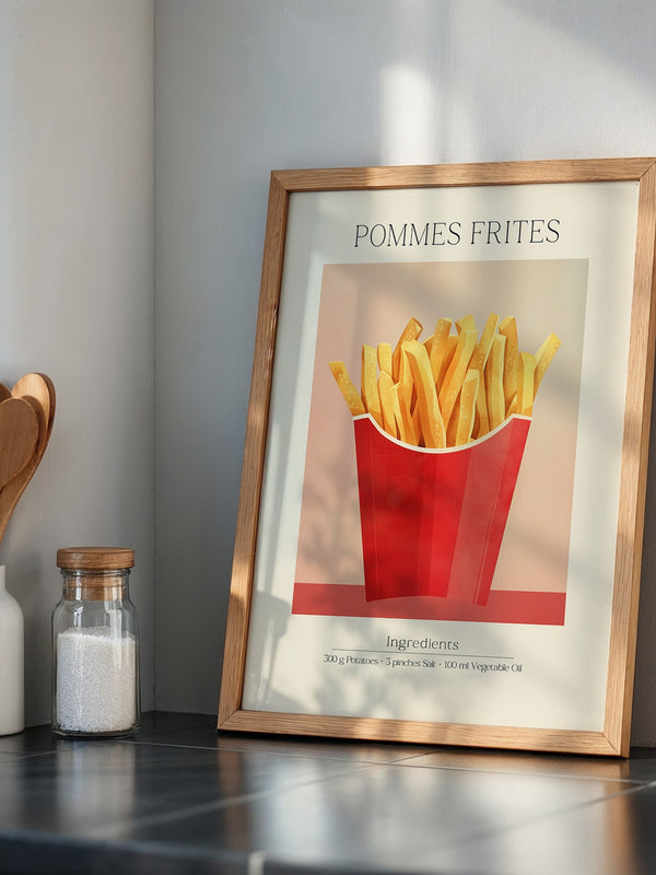 Pommes Frites Illustration Retro