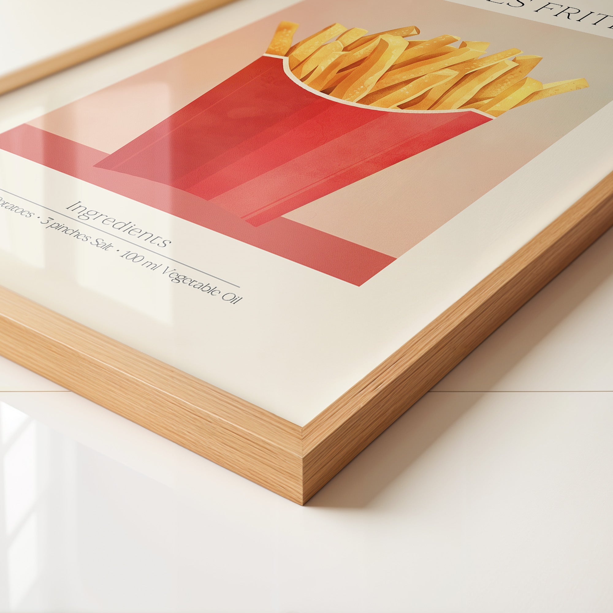 Pommes Frites Illustration Retro