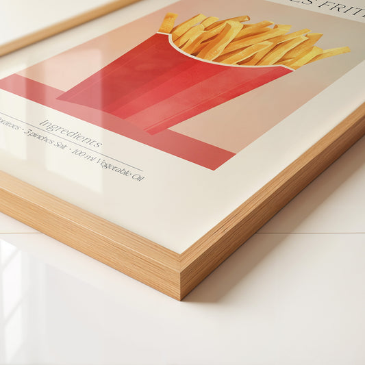 Pommes Frites Illustration Retro