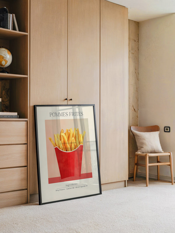 Pommes Frites Illustration Retro