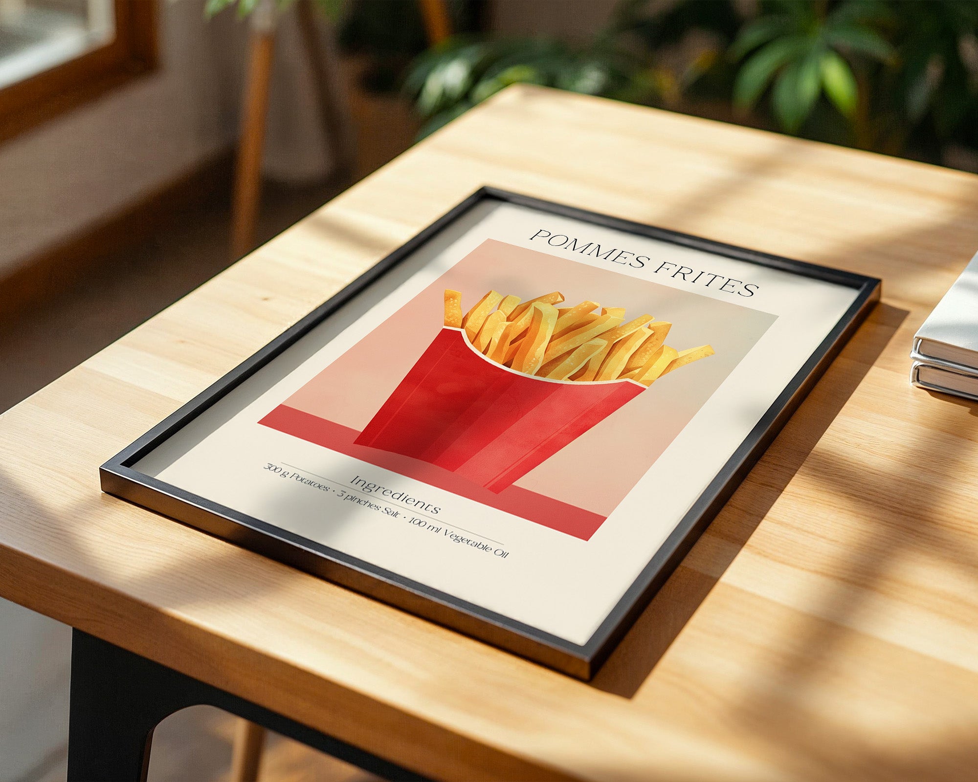 Pommes Frites Illustration Retro