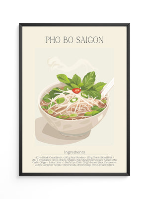 Pho Bo Kräuter Illustration