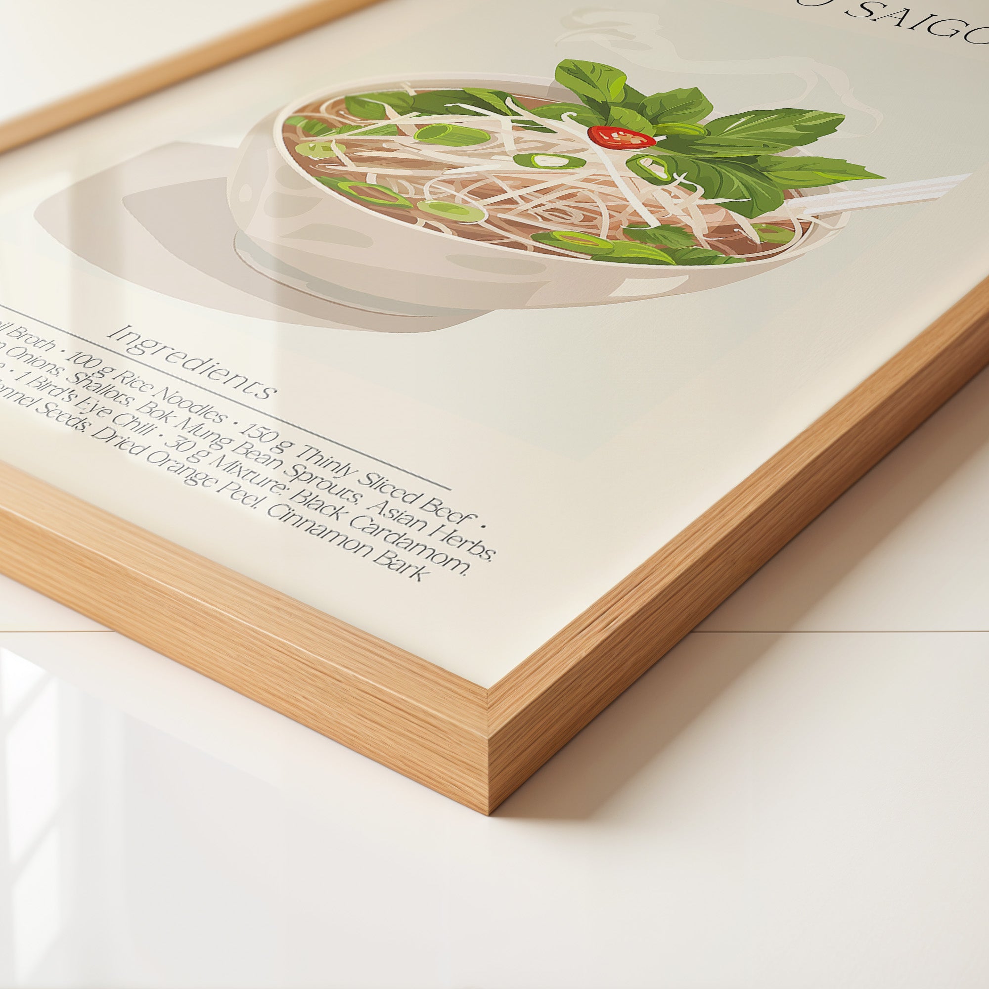 Pho Bo Kräuter Illustration