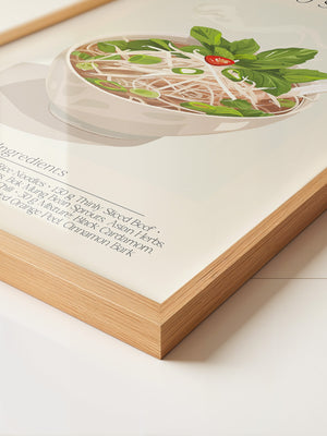 Pho Bo Kräuter Illustration