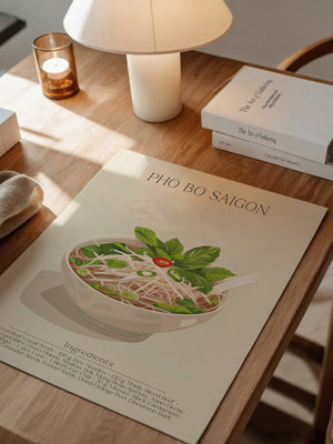 Pho Bo Kräuter Illustration