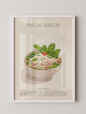 Pho Bo Kräuter Illustration