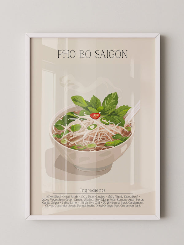 Pho Bo Kräuter Illustration