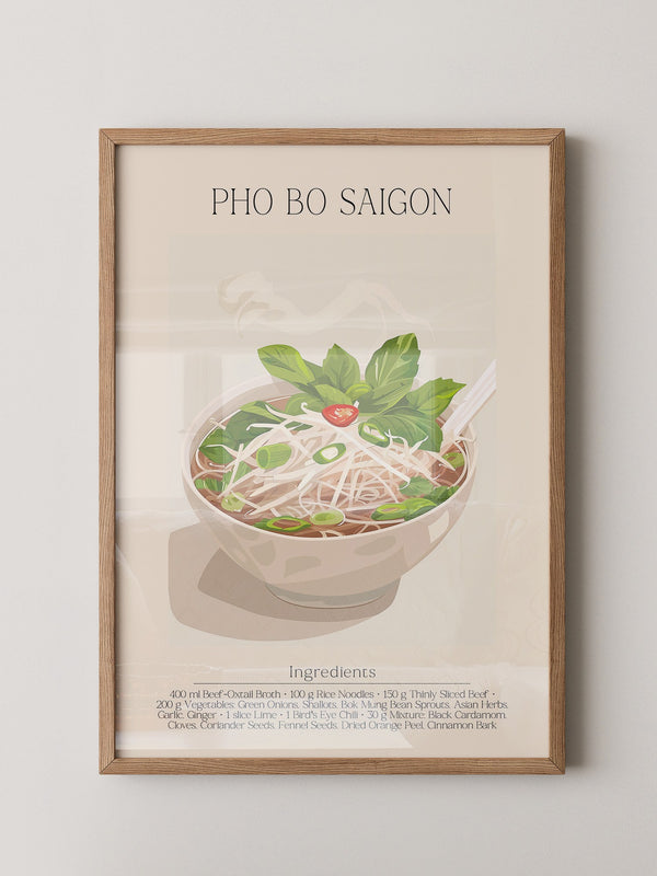 Pho Bo Kräuter Illustration