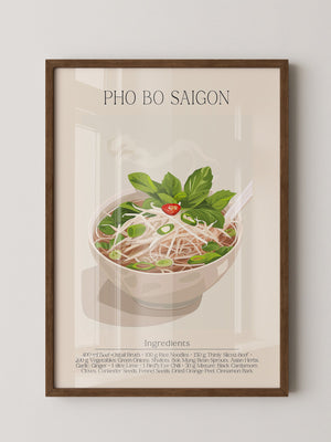 Pho Bo Kräuter Illustration
