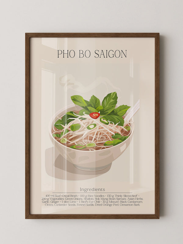 Pho Bo Kräuter Illustration