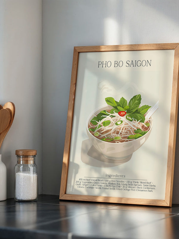 Pho Bo Kräuter Illustration