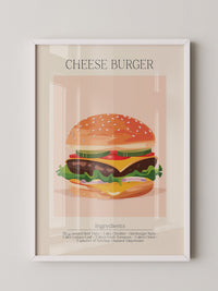 Cheeseburger Grafik Pastell