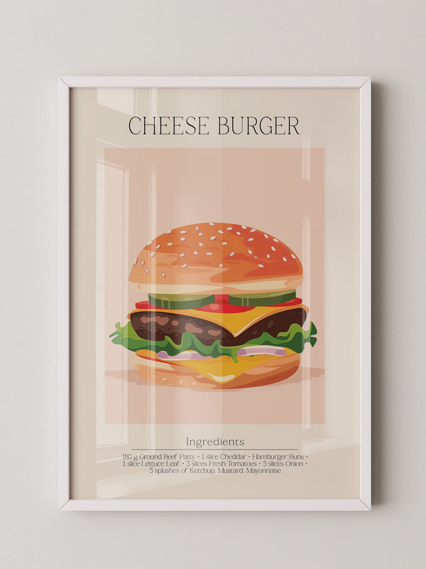 Cheeseburger Grafik Pastell