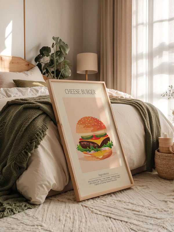 Cheeseburger Grafik Pastell