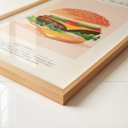 Cheeseburger Grafik Pastell