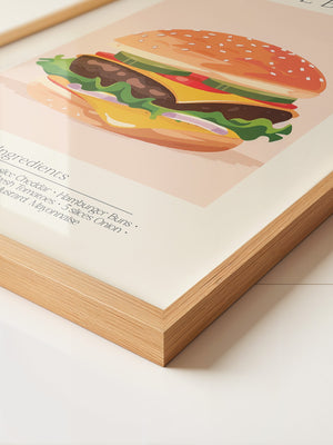Cheeseburger Grafik Pastell