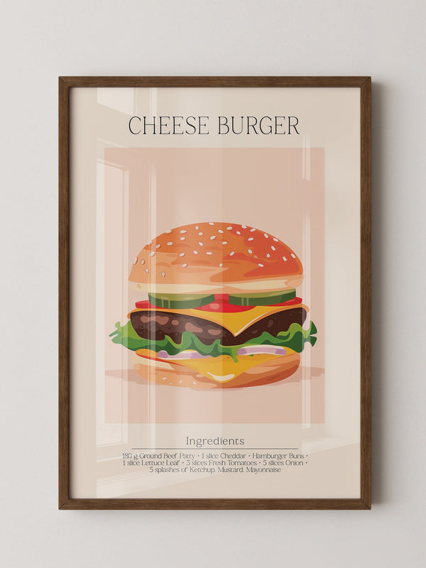 Cheeseburger Grafik Pastell