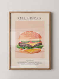Cheeseburger Grafik Pastell