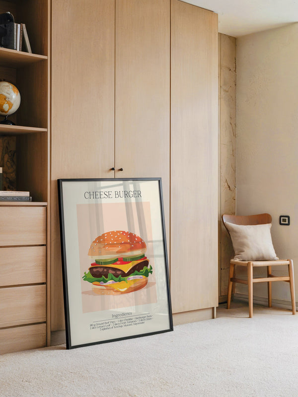 Cheeseburger Grafik Pastell