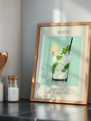 Mojito Glas Eisfrisch Retro