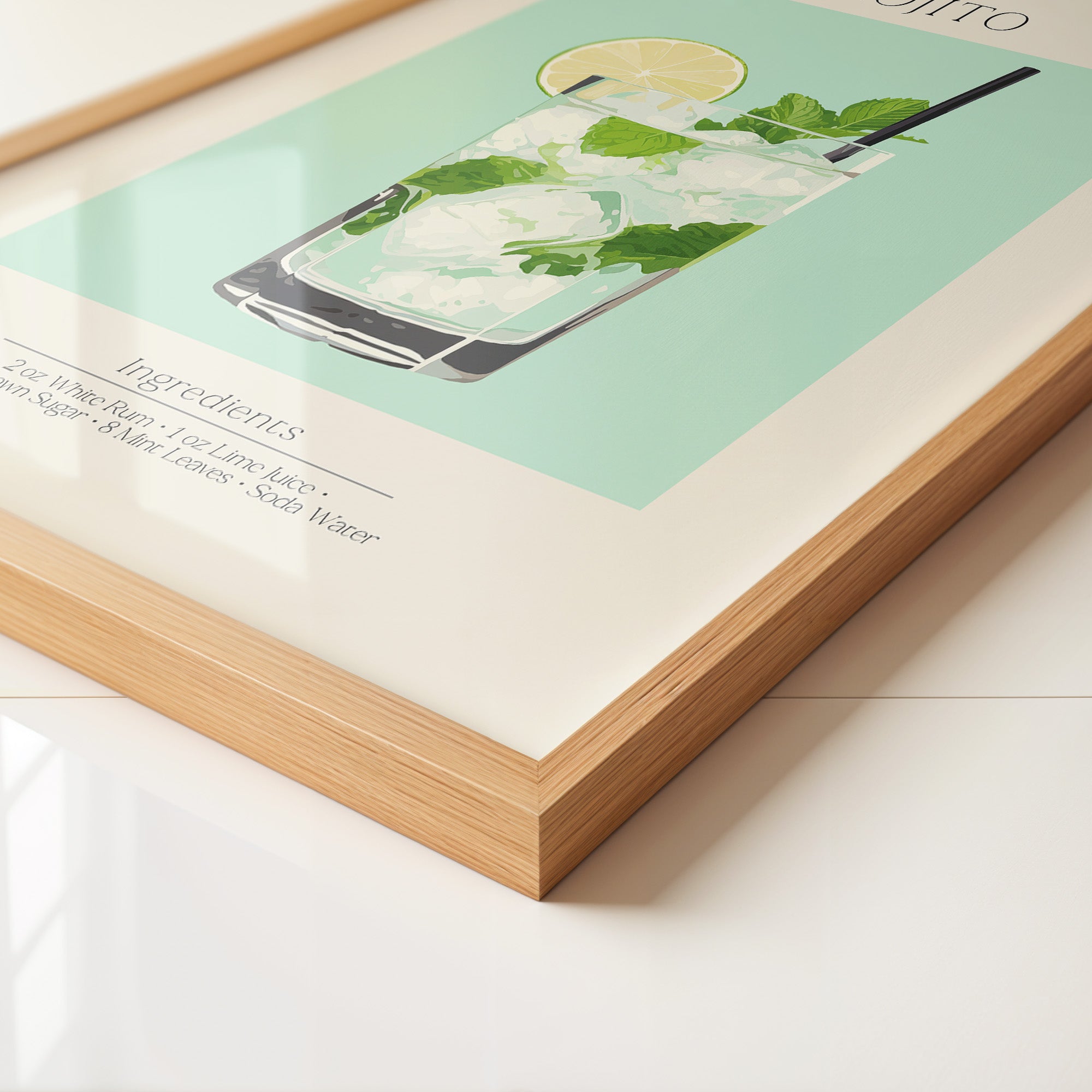 Mojito Glas Eisfrisch Retro