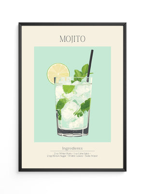 Mojito Glas Eisfrisch Retro
