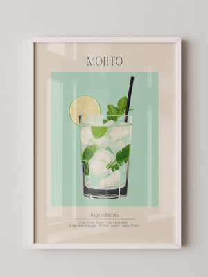 Mojito Glas Eisfrisch Retro