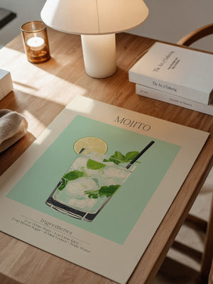 Mojito Glas Eisfrisch Retro