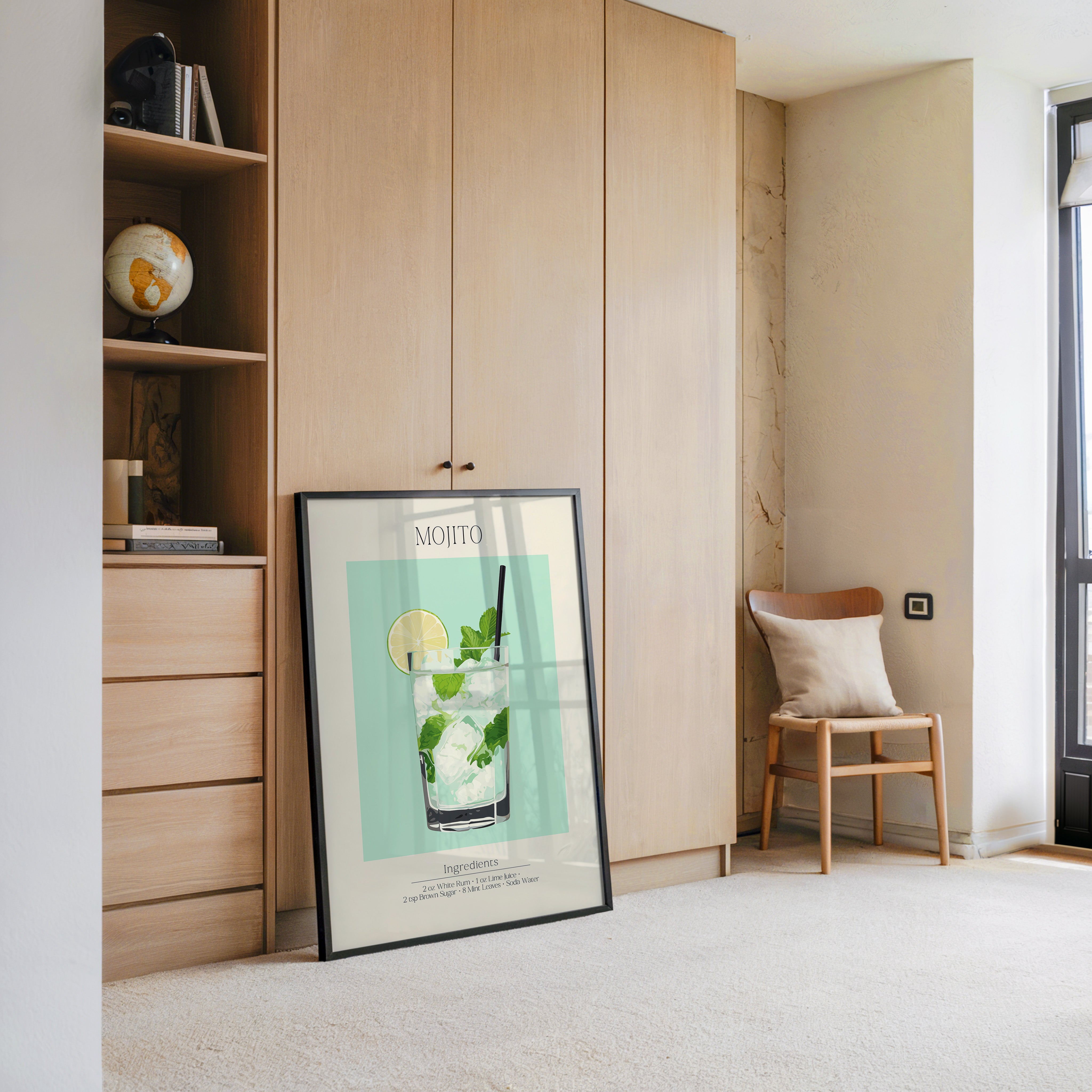 Mojito Glas Eisfrisch Retro