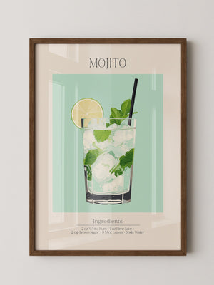Mojito Glas Eisfrisch Retro