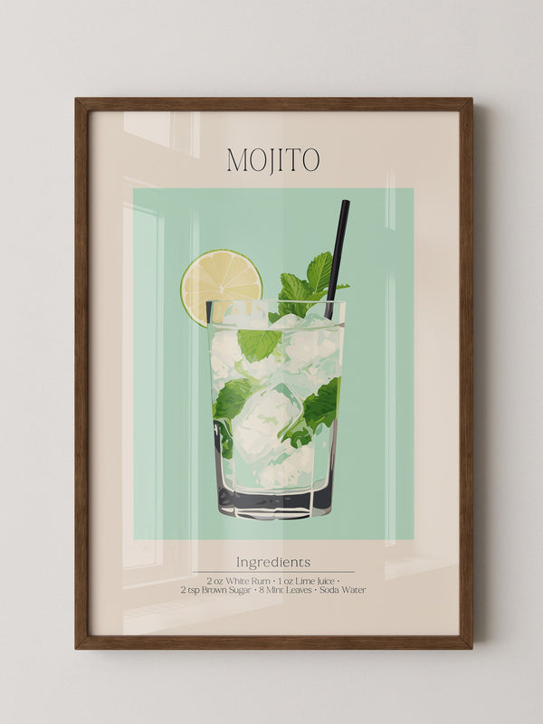 Mojito Glas Eisfrisch Retro