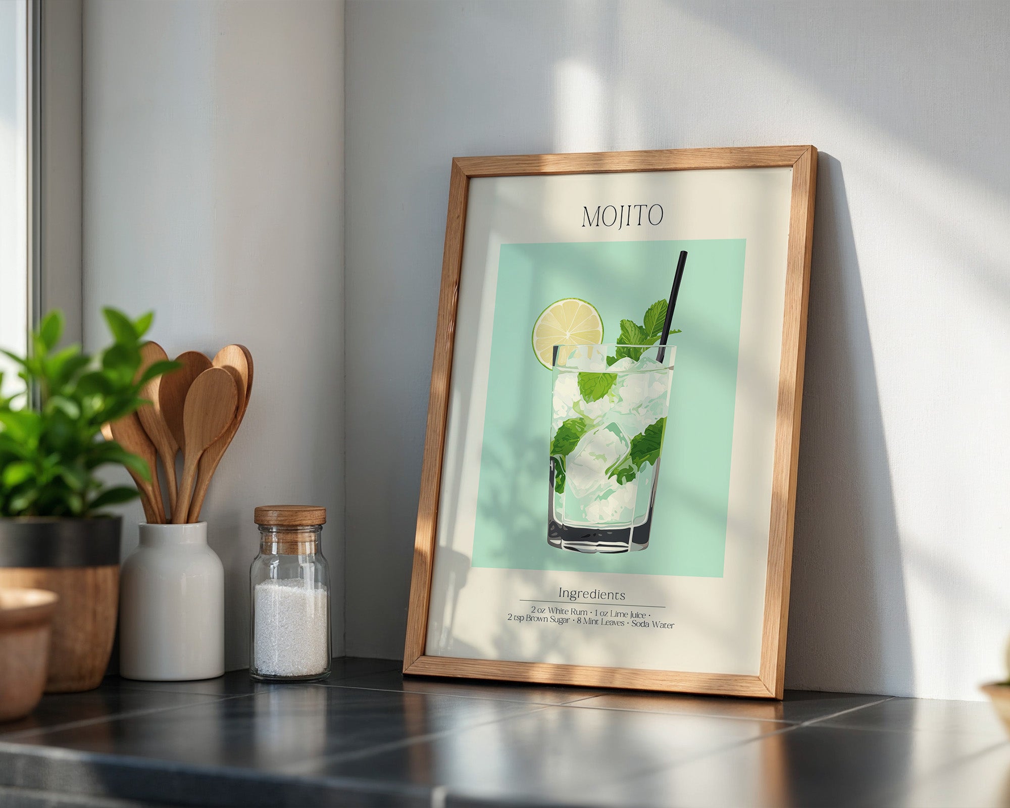 Mojito Glas Eisfrisch Retro