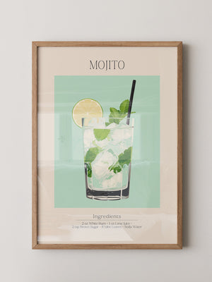 Mojito Glas Eisfrisch Retro