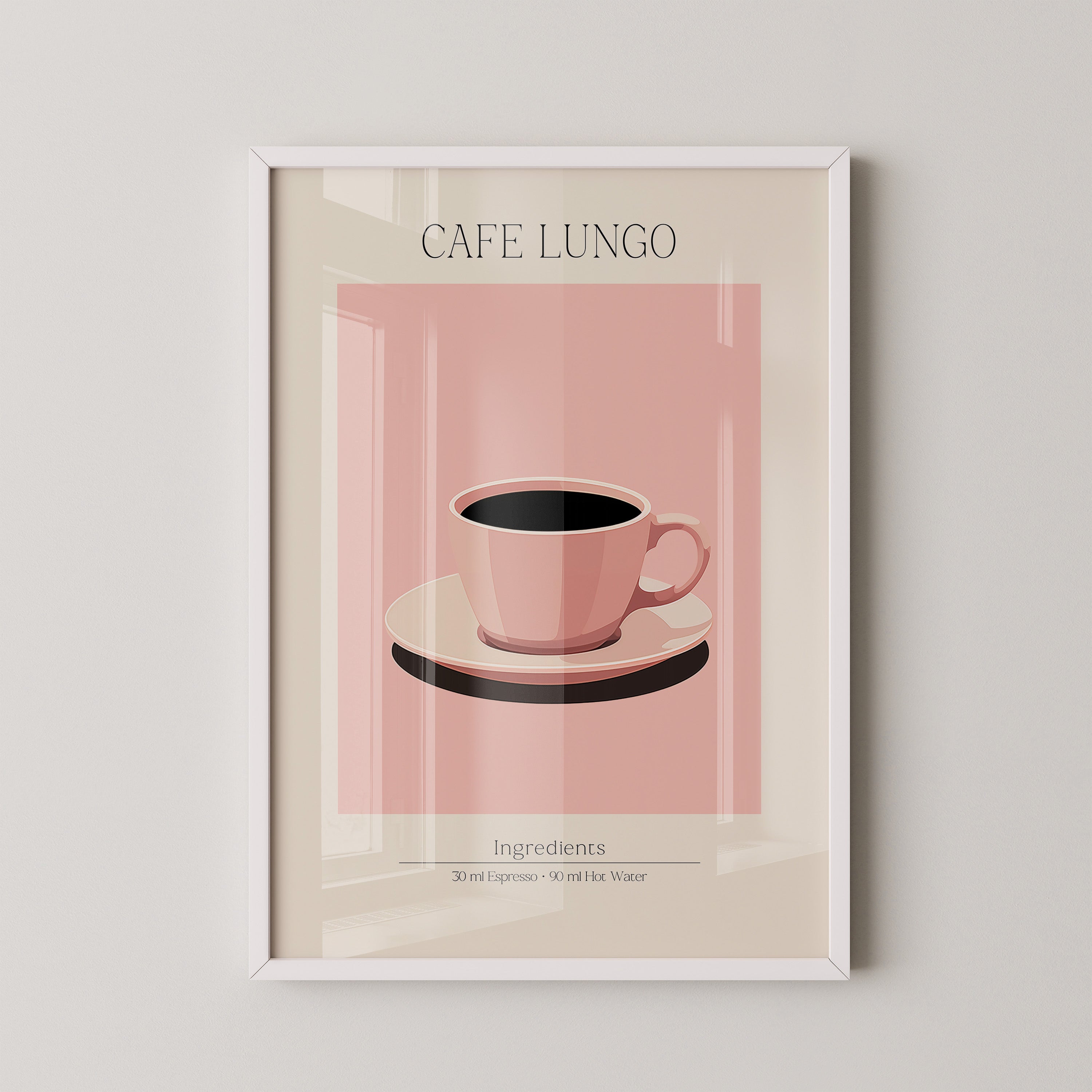 Kaffeetasse rosa minimalistisch