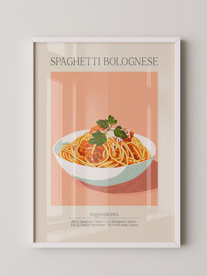 Spaghetti Bolognese Pastellfarben