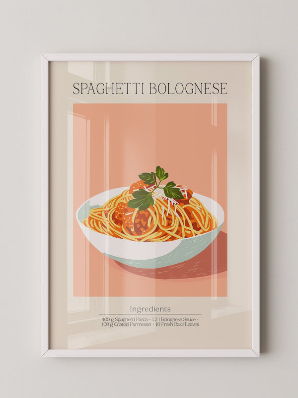 Spaghetti Bolognese Pastellfarben