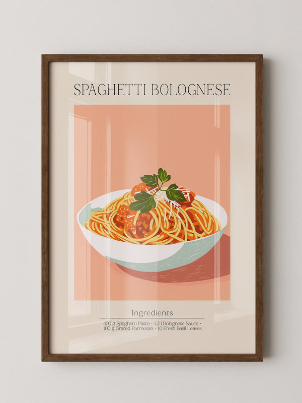 Spaghetti Bolognese Pastellfarben