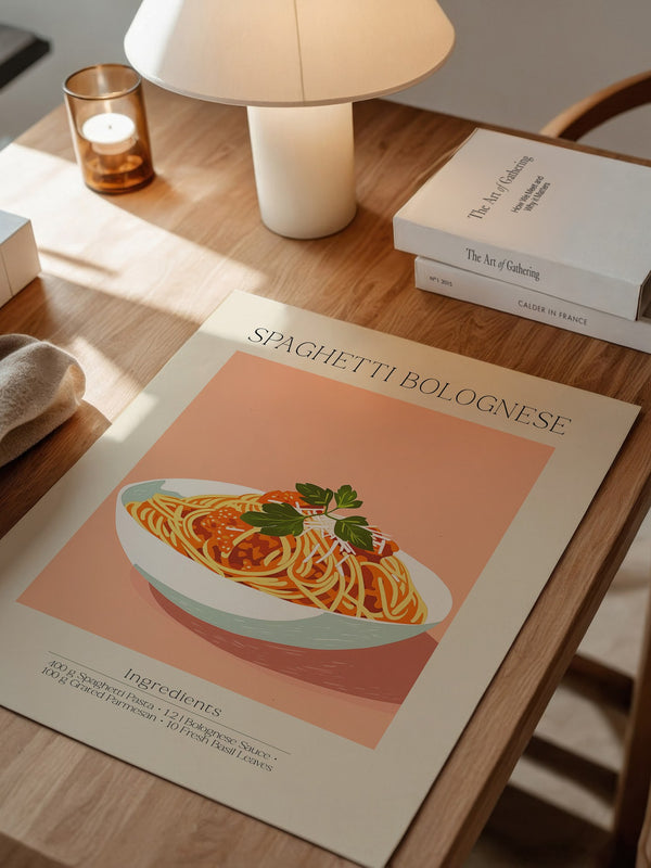 Spaghetti Bolognese Pastellfarben