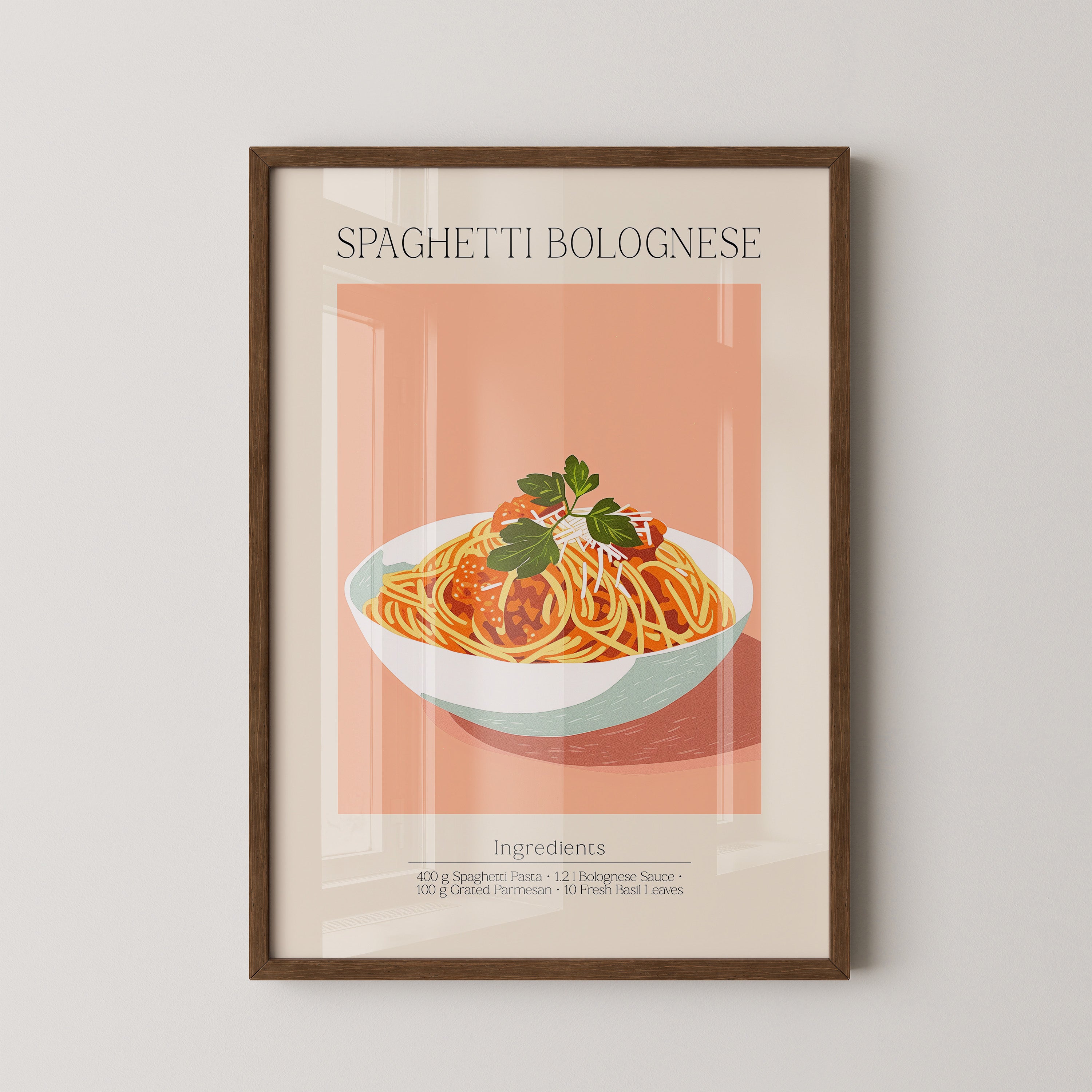 Spaghetti Bolognese Pastellfarben