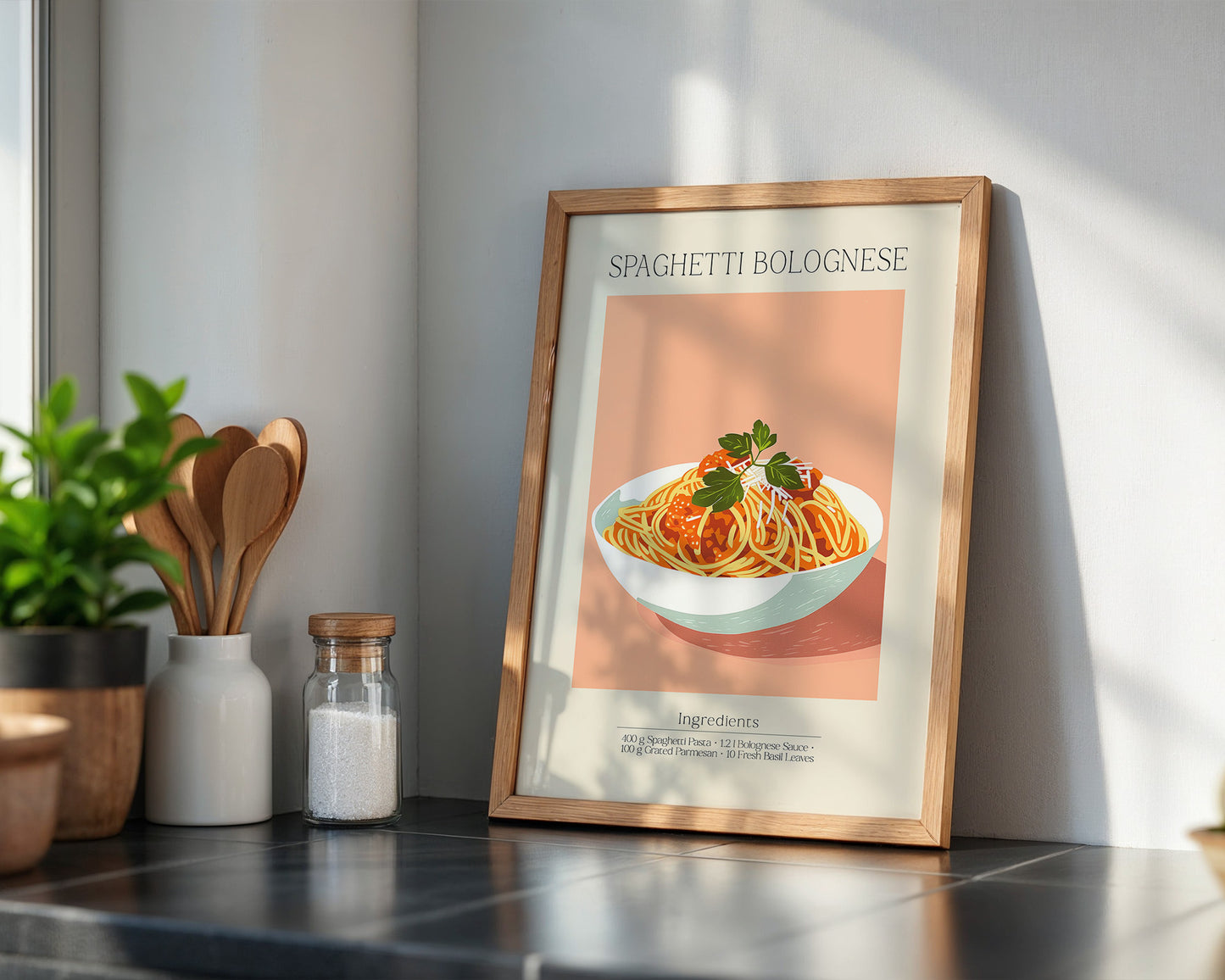 Spaghetti Bolognese Pastellfarben