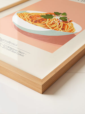 Spaghetti Bolognese Pastellfarben