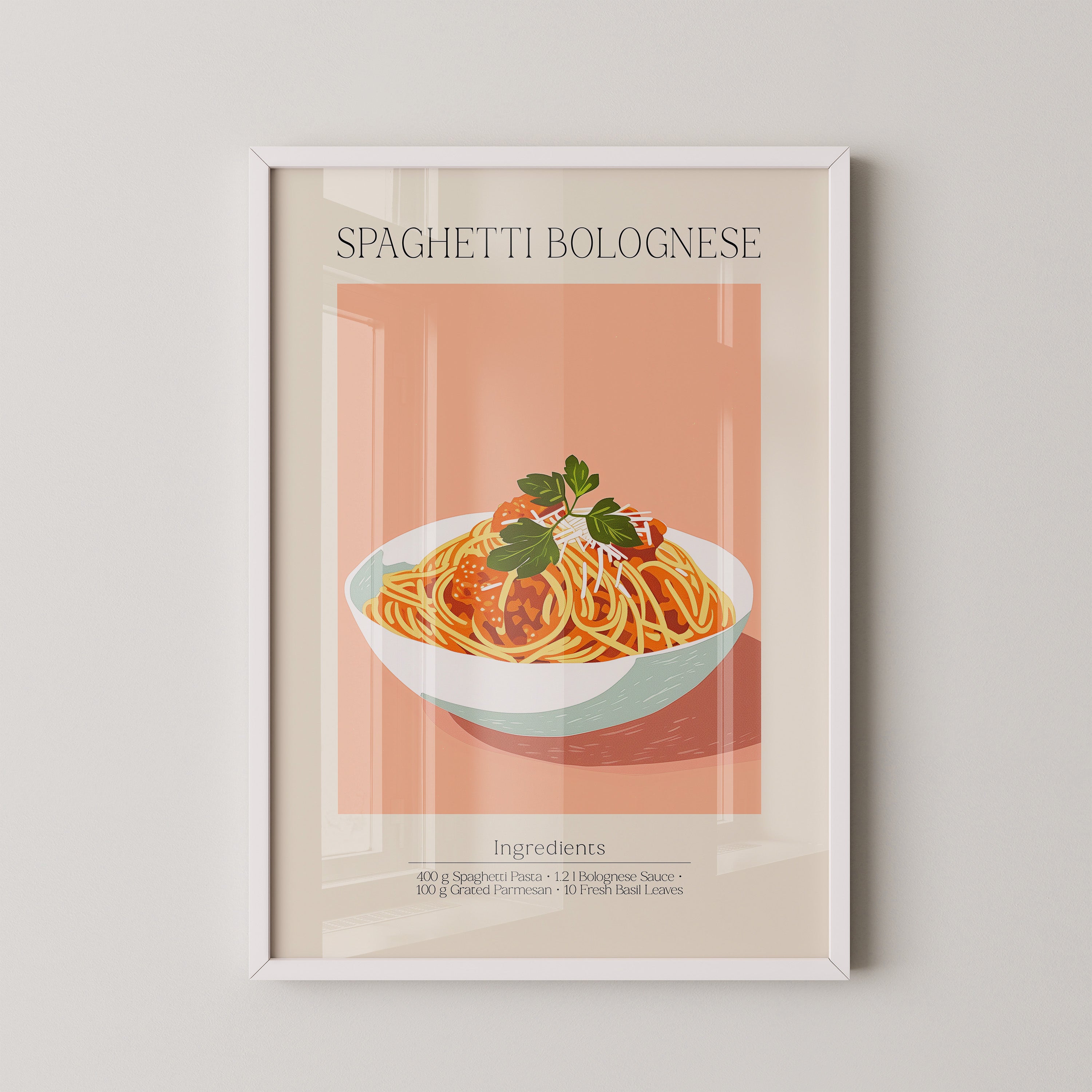 Spaghetti Bolognese Pastellfarben