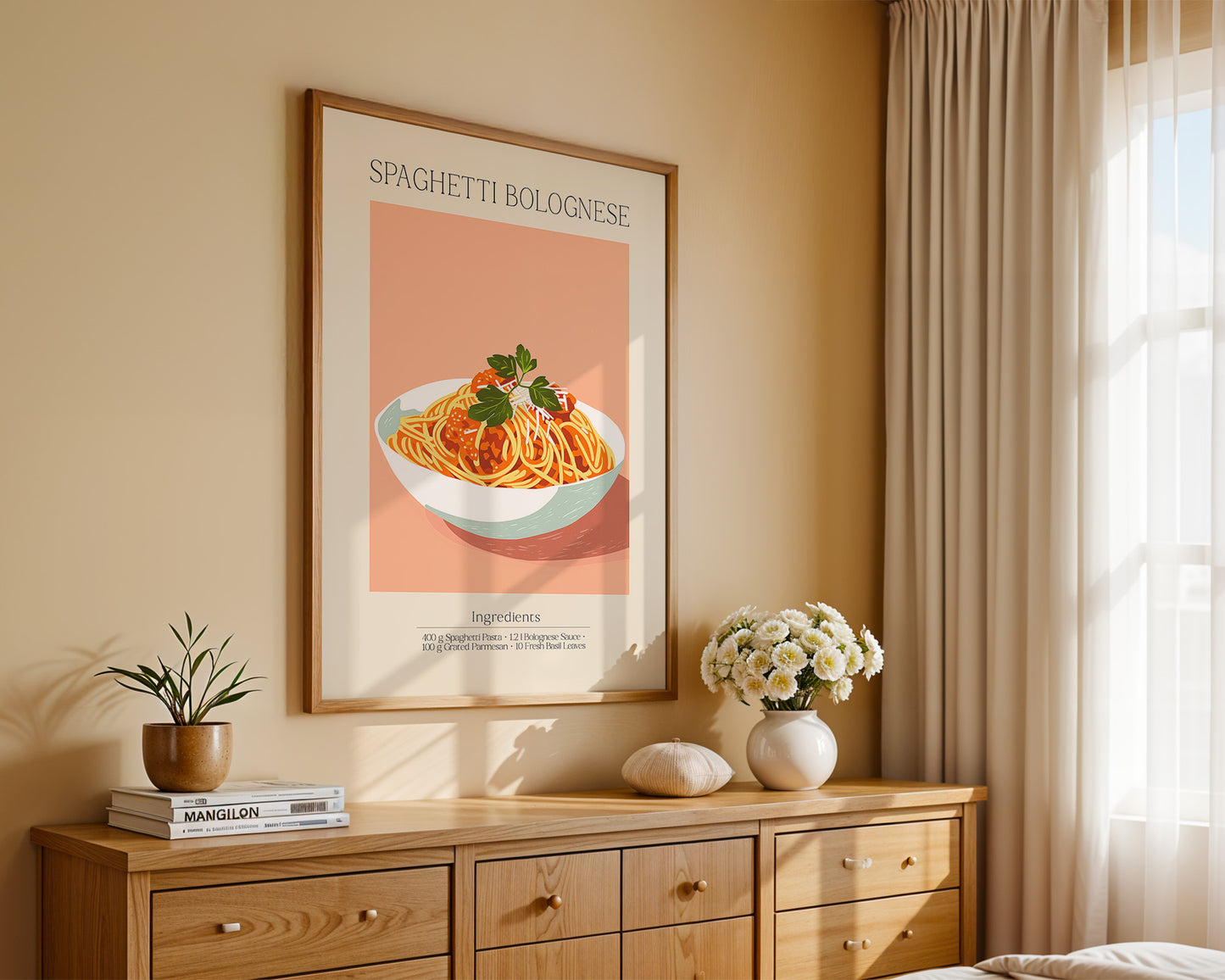 Spaghetti Bolognese Pastellfarben