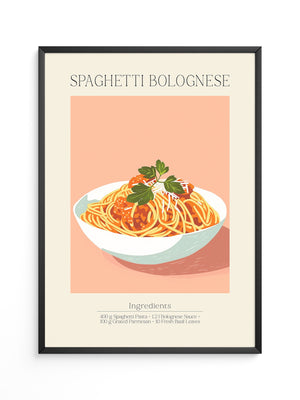 Spaghetti Bolognese Pastellfarben