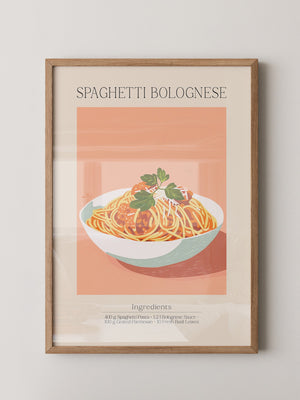 Spaghetti Bolognese Pastellfarben
