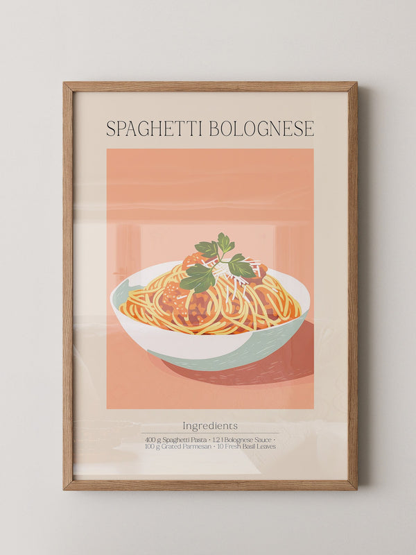 Spaghetti Bolognese Pastellfarben